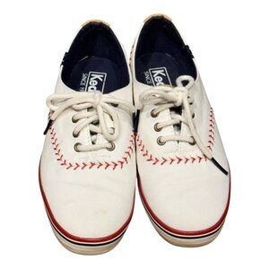 MLB Boston Red Sox Keds Pennant Sneakers Shoes White Baseball Womens size 5.5